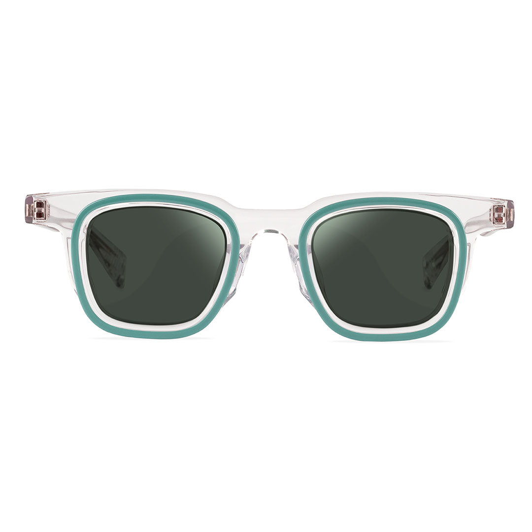 Gafas de sol Flama Treptow cuadradas verdes y transparentes