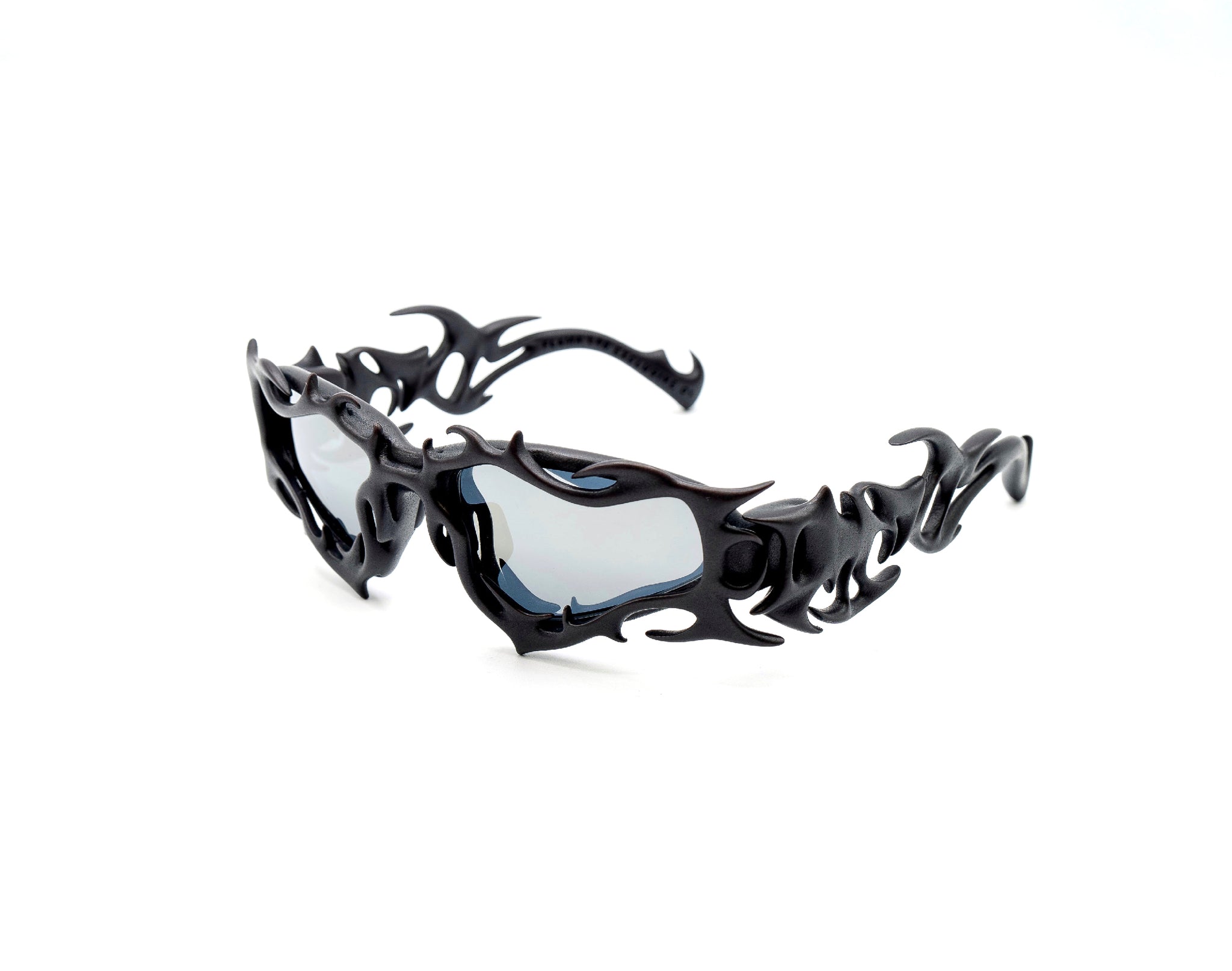 Gafas de diseño neo-cyberpunk de impresión 3D con lentes fotocromáticas