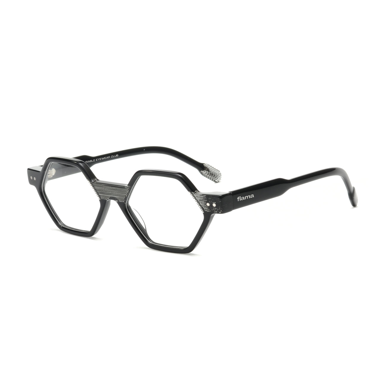 Gafas graduadas Flama Brandy hexagonales negras