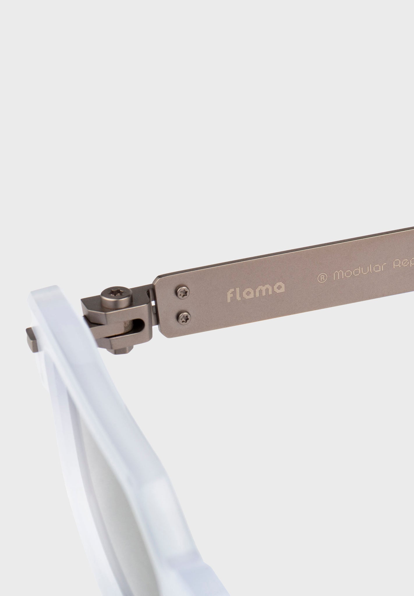 Sistema de reparación modular SMR patentado por Flama Eyewear - Modular Repair System.