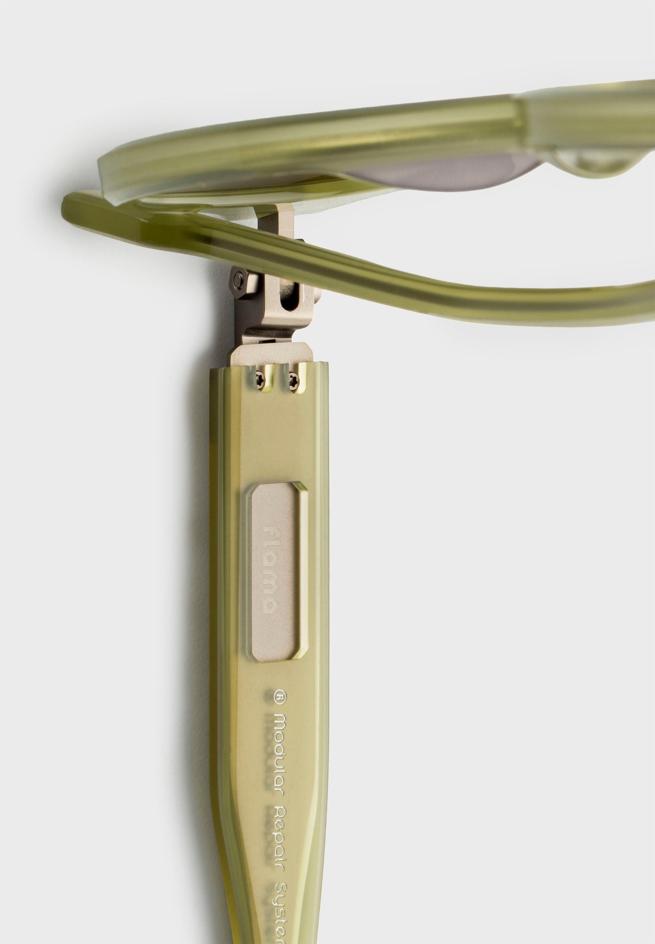 Sistema de reparación modular SMR patentado por Flama Eyewear - Modular Repair System.