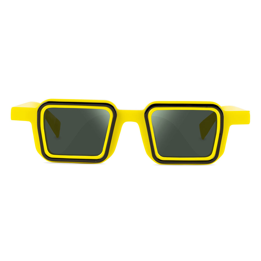Gafas de sol Flama Tresor cuadradas amarillas y negras