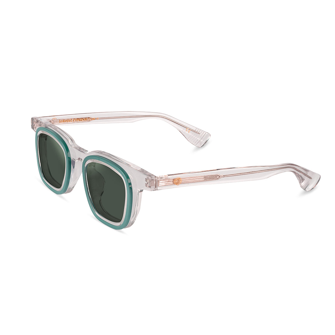 Gafas de sol Flama Treptow cuadradas verdes y transparentes
