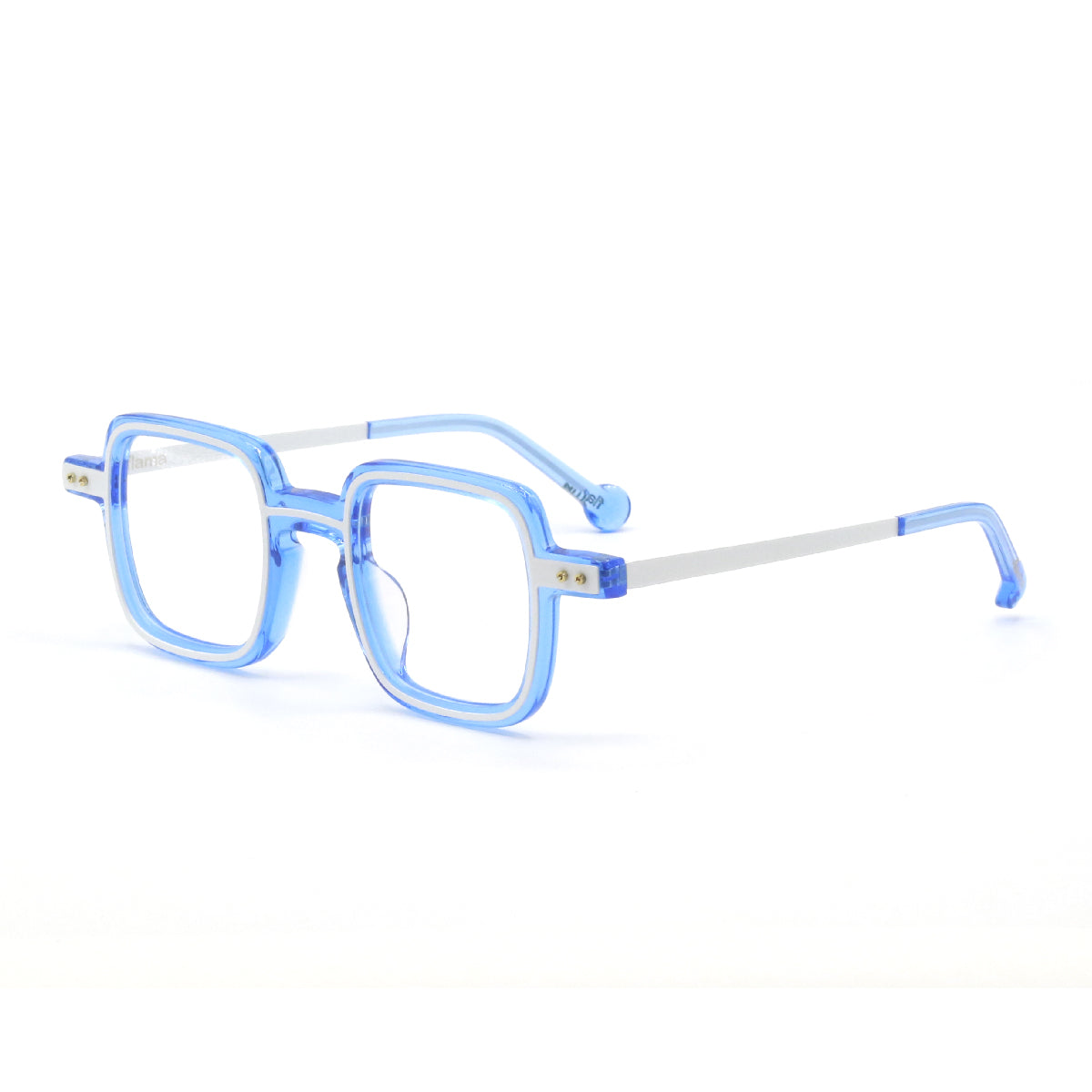 Gafas graduadas Flama Gael cuadradas azules y blancas