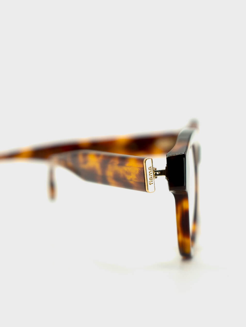 Plano lateral de detalles de la varilla gafa cuadrad carey FLM03 C4