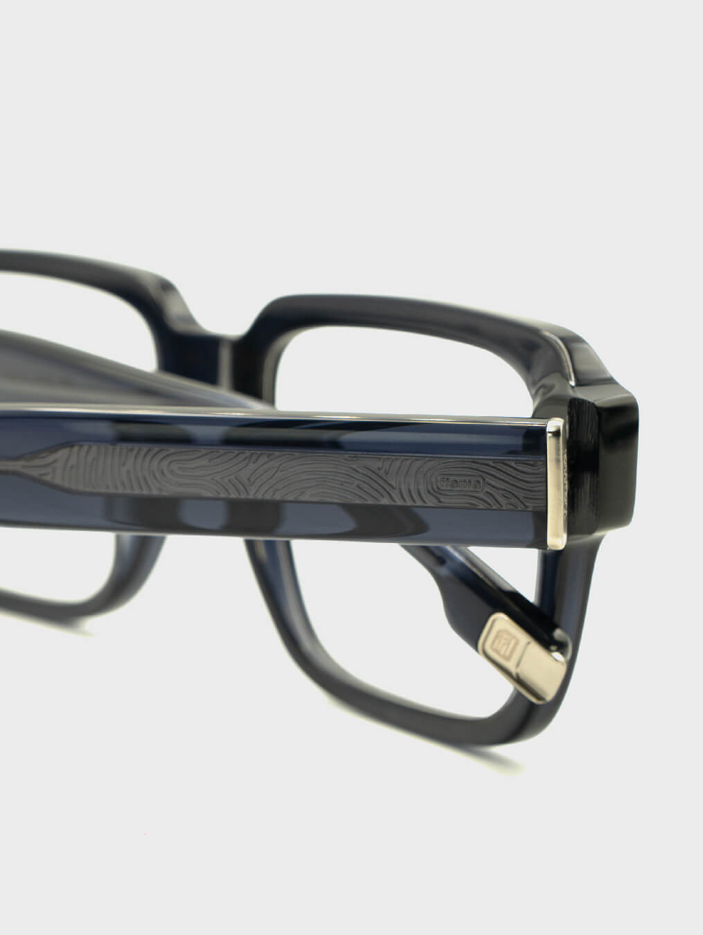 Gafas de vista cuadradas rectangulares negras y marrones FLM04 C1