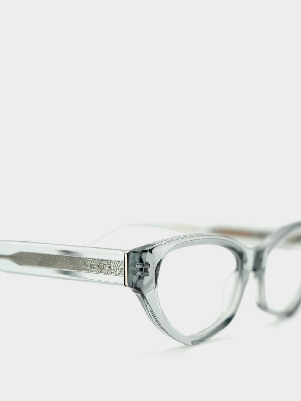 Plano lateral gafas de vista ojo de gato grises FLM05 C