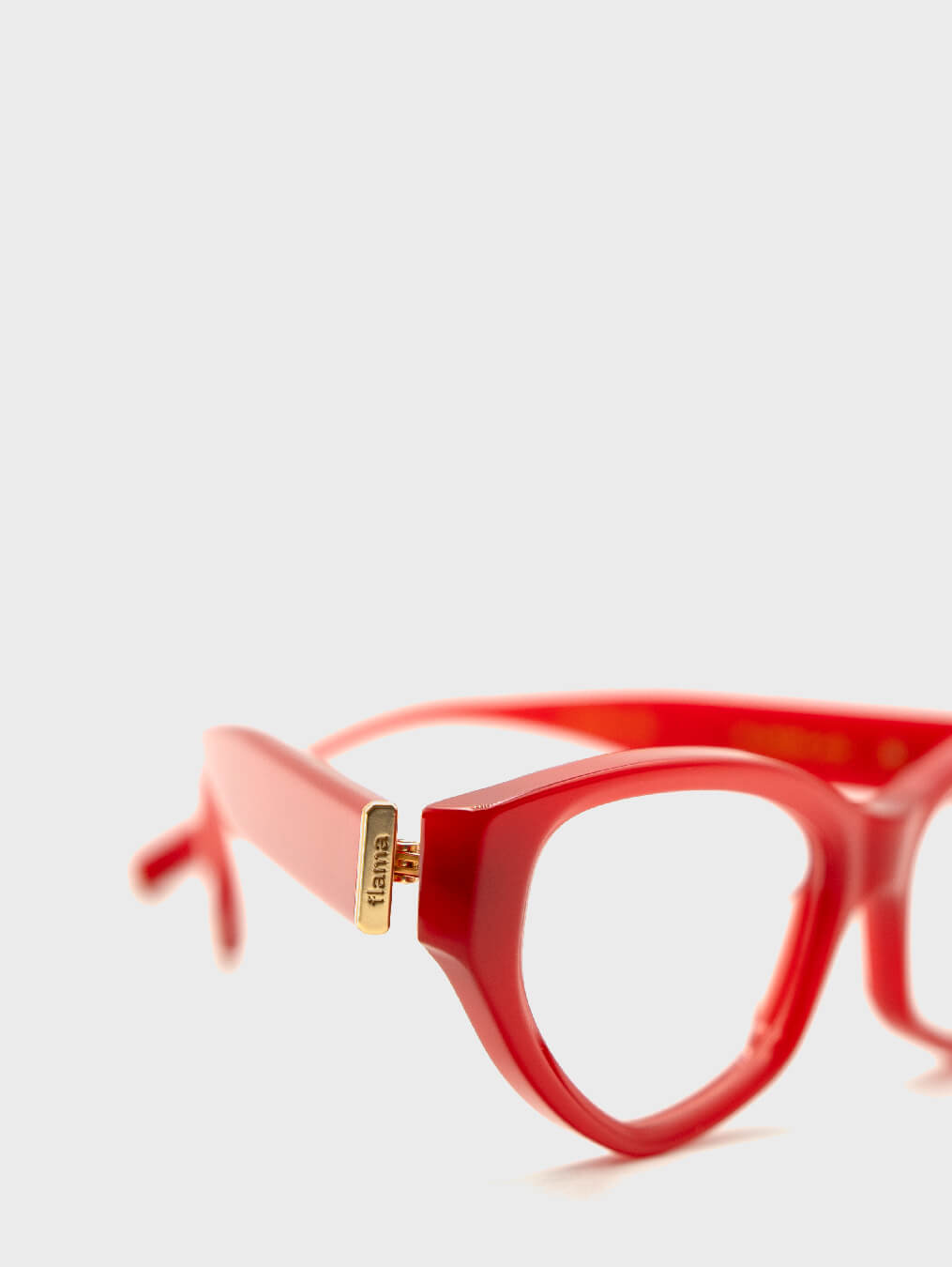 Gafas de vista ojo de gato rojas y doradas FLM05 C3