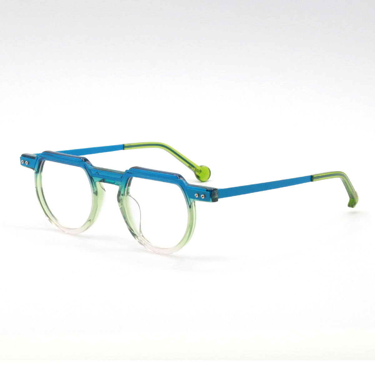 Gafas graduadas Flama Jackie circulares verdes y azules