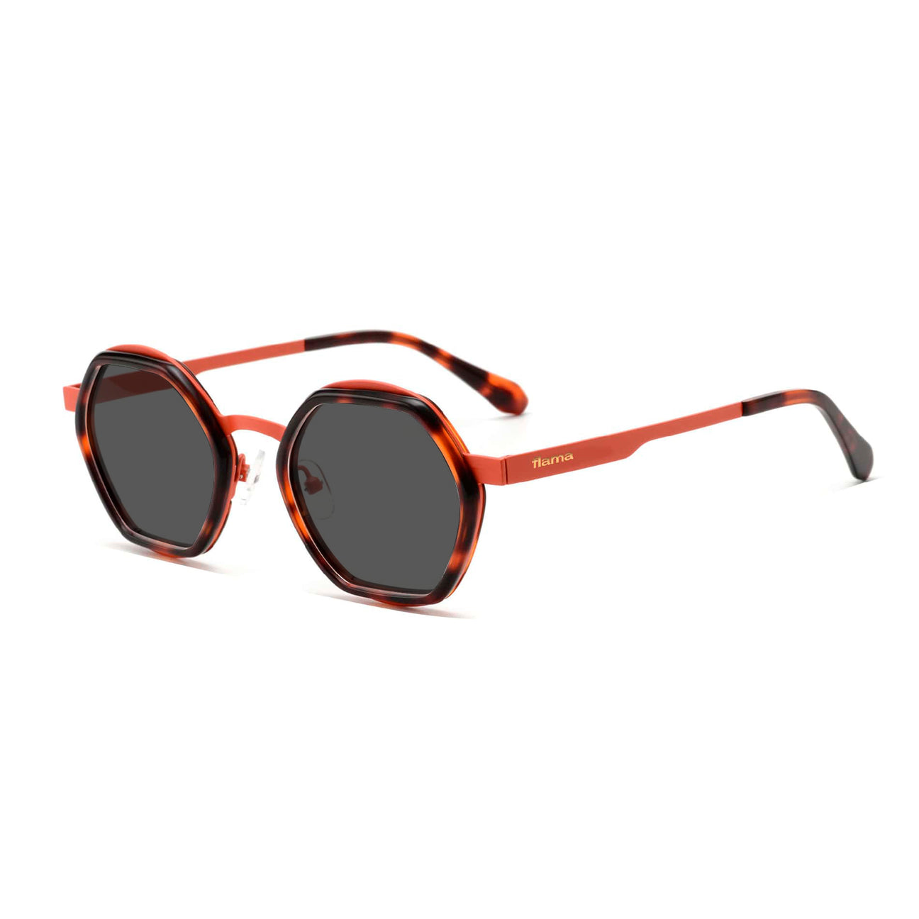 Gafas de sol Flama Kamy hexagonales naranja habana