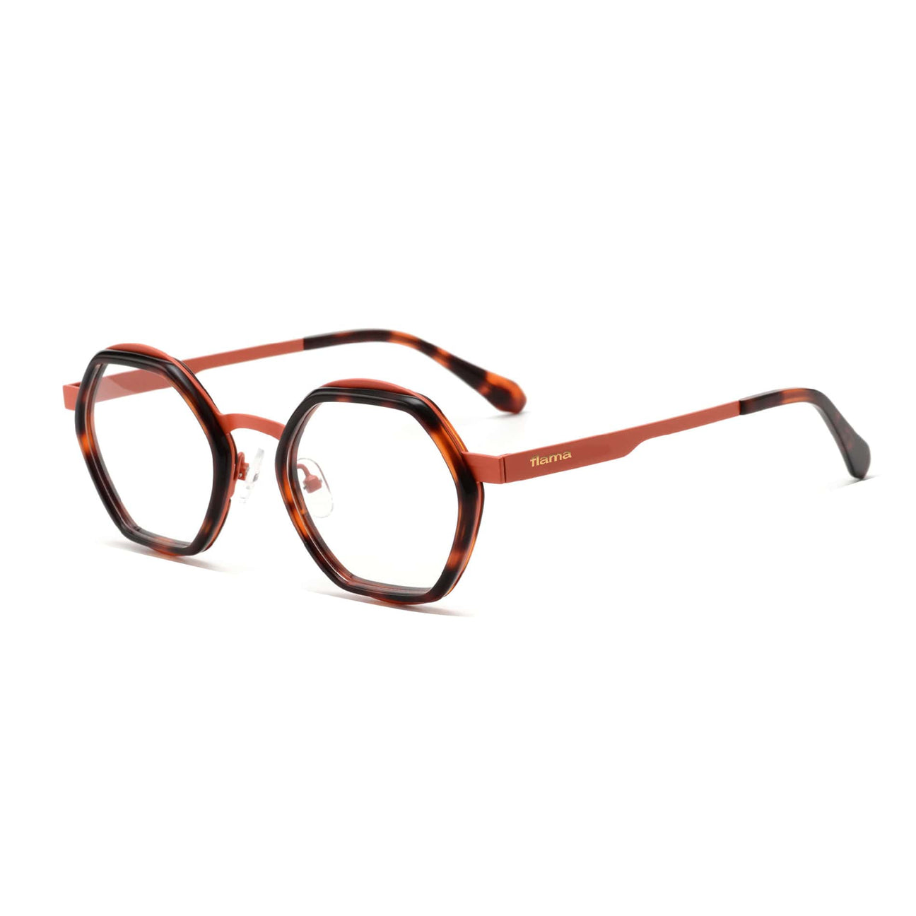 Gafas graduadas Flama Kamy hexagonales naranja habana 