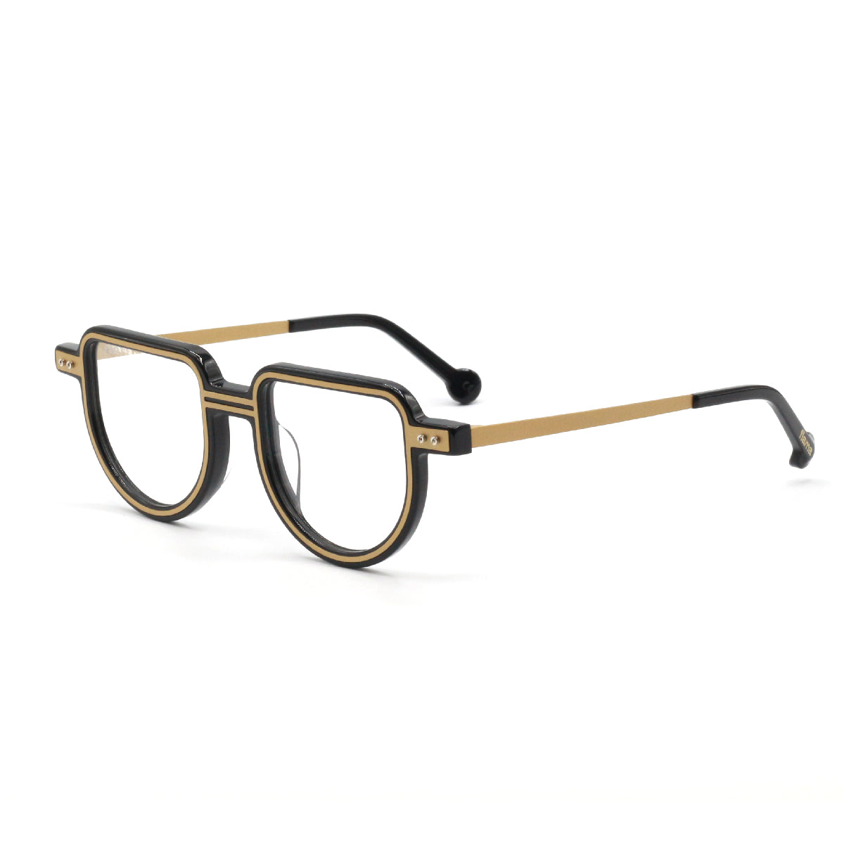 Gafas graduadas Flama Pili semicírculo negras y doradas